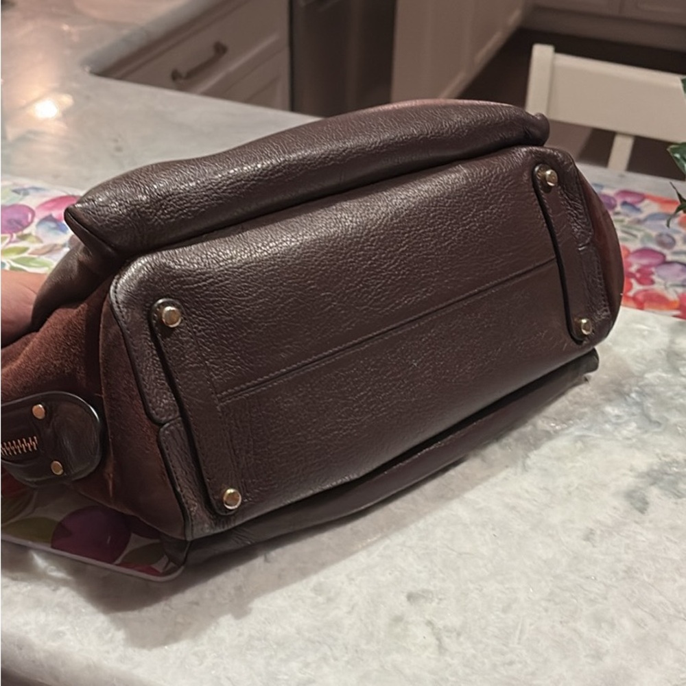 Coach Dark Brown Leather Shoulder Bag - Picture 3 of 6